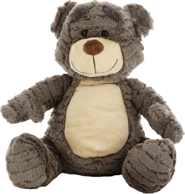 Gray teddy bear plush